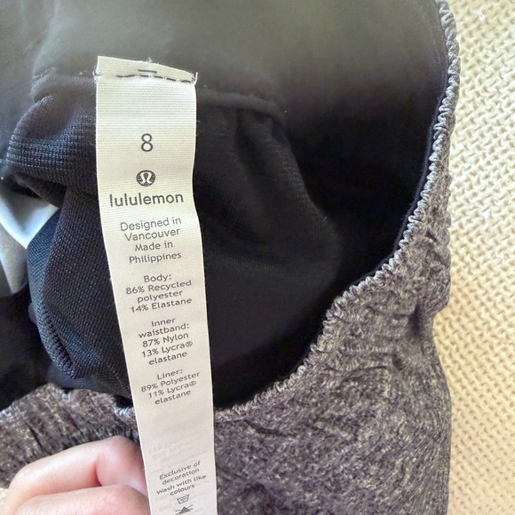 lululemon NWOT athletica Heather Lux Multi Black Tracker Shorts - Picture 5 of 5